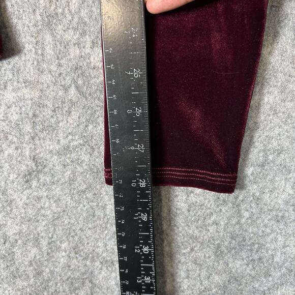 SPANX Velvet leggings Women's Small Rich Burgundy Pull On High Waist stretch - Picture 7 of 9